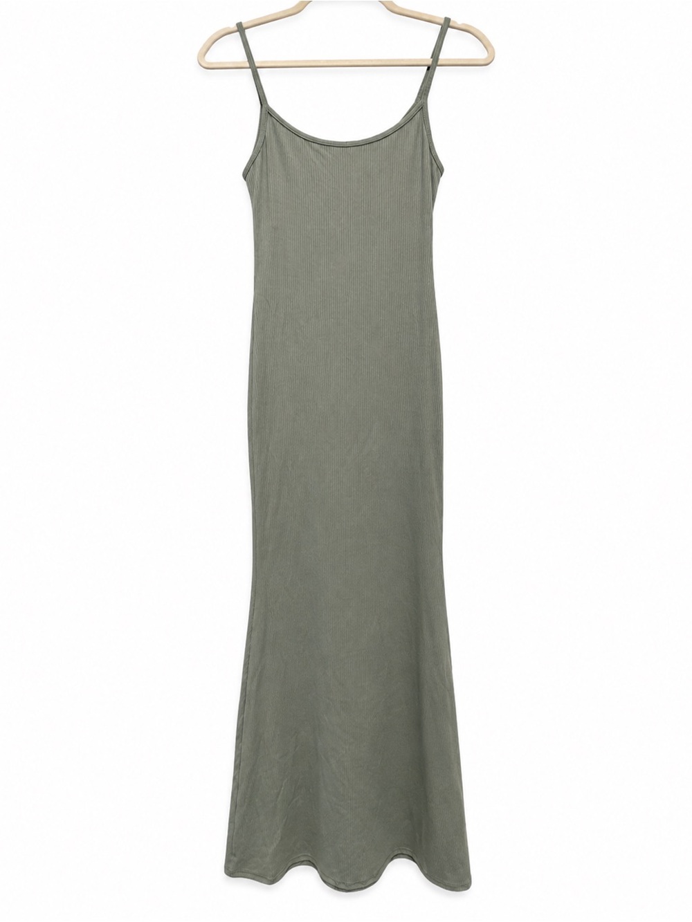 Signature 8 Studio 79 Sage Green Ribbed Maxi Dress